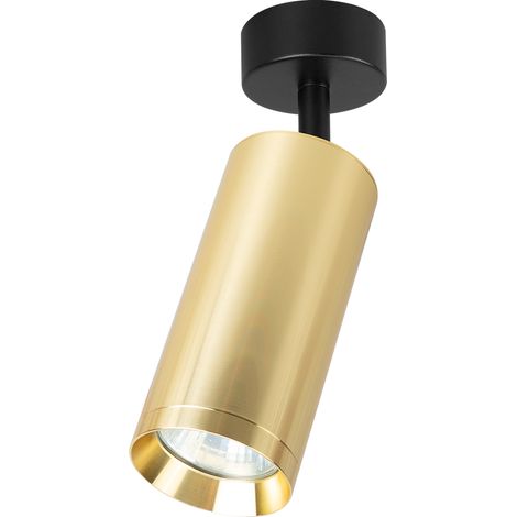 Spot de plafond moderne rond orientable doré et noir 1xGU10 10W MICA Milagro (1/5)