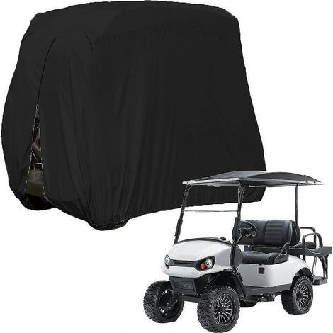Housse imperméable 210D pour voiturette de golf, compatible avec la plupart des marques de voiturettes de golf 4 places. (1/2)