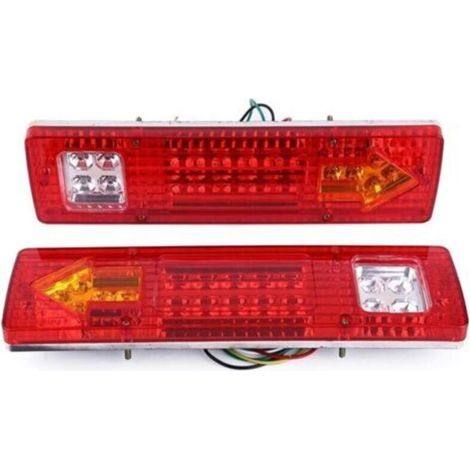 kit Feux Remorque Led, Lot de 2 feux arrière 19 LED pour voiture, camion, remorque, van - Étanche 12 V (1/5)
