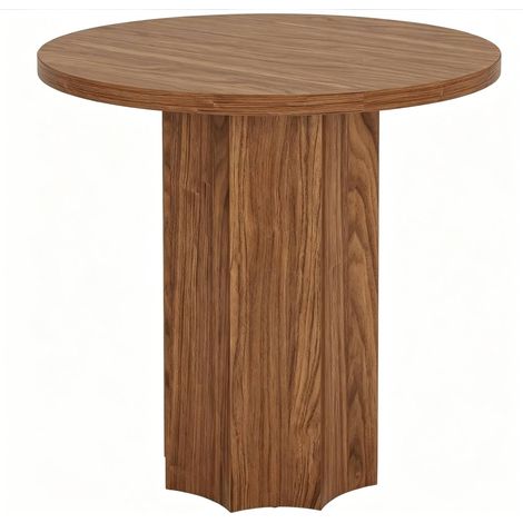 Mesa redonda moderna de MDF marrón 80 x 80 x 75 cm MODENUIT (1/5)