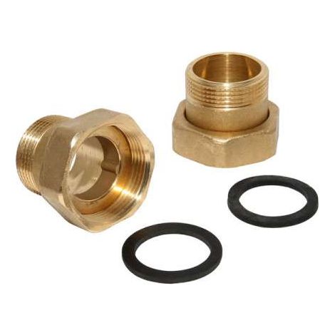 Verschraubung DN20 Verschraubungssatz Anschlussverschraubung G 1'' x 3/4'' AG messing flachdichtend