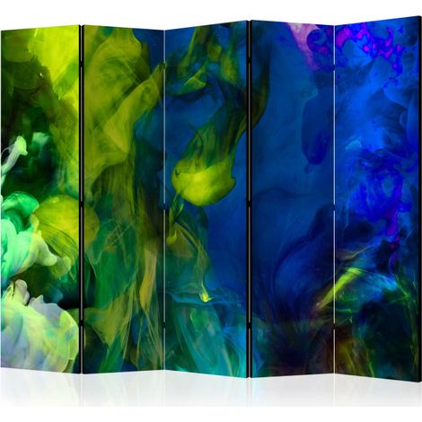 Paravent 5 Volets "Colored Flames II" 172x225cm (1/2)