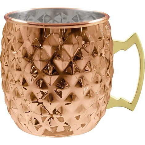 Taza de cobre de moscú de diamantes