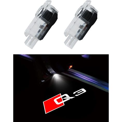 (Pour Q3) 2 lampes LED d'accueil pour portières de voiture, compatibles avec les projecteurs de logo Au-DI Sline TT et les lampes d'éclairage pour véhicules. (1/4)