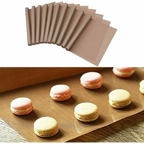 10 tapetes para hornear, tapete de silicona para repostería y lámina de silicona para amasar macarons y galletas. 40x30cm (1/4)