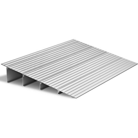 VEVOR Rampe de Seuil de Porte pour Fauteuil Roulant, Hauteur Max 115 mm, Charge Max 363 kg, Rampe en Alliage Aluminium pour Fauteuils Roulants, Scooters, Fauteuils Electriques, Deambulateurs, Velos