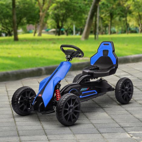 Go Kart Pedal Go Kart Rückwärts-uns Vorwärtsgang, für Kinder von 3 bis 8 Jahren, Blau