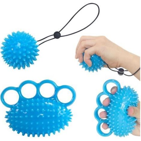 Lot de 2 Balle Reeducation Main Balle Anti Stress Balle D'entraînement Exerciseur, Renforcement de la Main, Balle Anti Stress