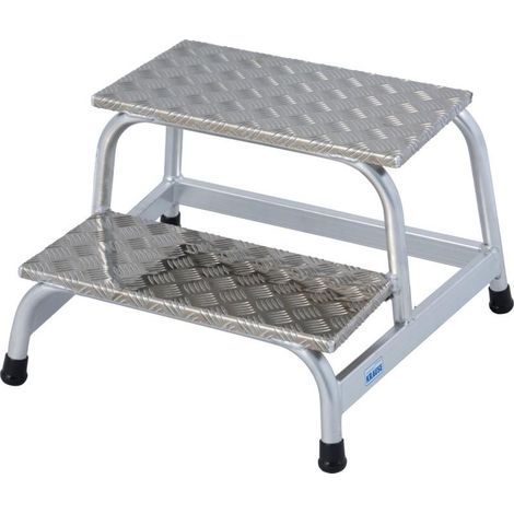 Krause – Plataforma de montaje de escalones de 2 escalones – Aluminio antideslizante – Capacidad 150 kg – Altura máxima 41 cm – Ancho 650 mm