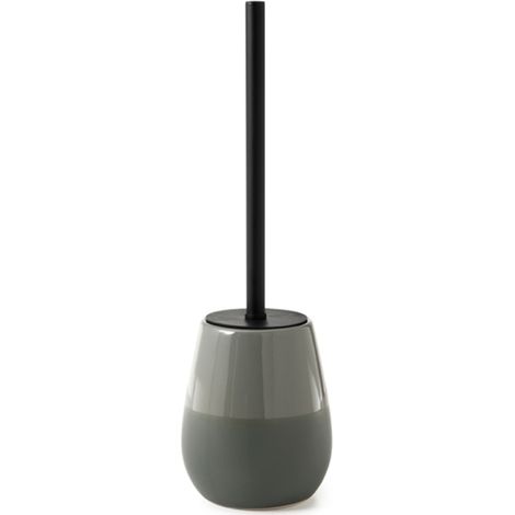 PORTA SCOPINO WC DA APPOGGIO IN CERAMICA MODELLO WILMA - DIM. CM (LXPXH): 12,7X12,7X40,6 - VERDE SALVIA  - GDY