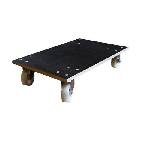 Plateau roulantPB33 en bois capacité de charge 350kg 600x400mm roues polyamide Stockman (1/2)
