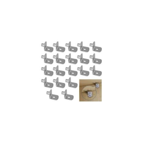 Staffa per mensola, staffa angolare a L, staffa per mensola per mobili, armadi, librerie, 20 pezzi, staffa da 5 mm - Crezuo