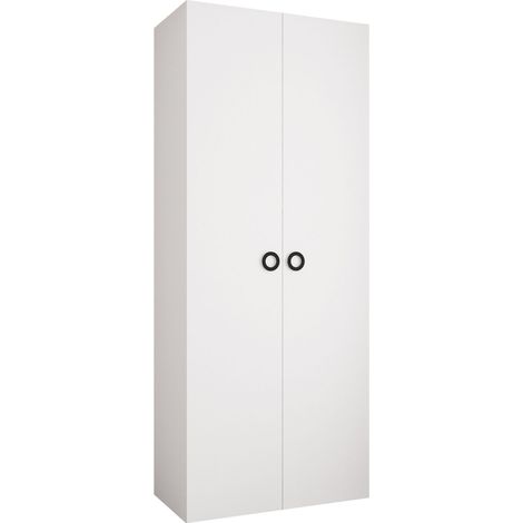 Armario Hartford 540, Blanco, 246x100x42cm, Puertas de armario: Con bisagras, Número de estantes: 6 (1/5)
