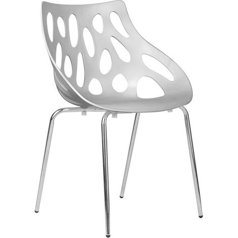 Orlando lot de 4 chaises visiteur - blanc