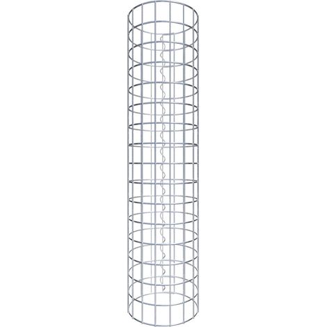 Gabiondeco - Colonne de Gabion ronde. diamètre 27 cm. maille 5 x 5 cm - Hauteur : 80 cm - Made in Germany (1/5)