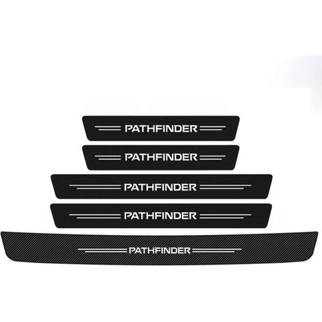 (5 pièces) Autocollants de protection de seuil de porte,de pédale et de coffre pour Nissan Pathfinder,Murano,Navara,NV200 et Livina (1/3)