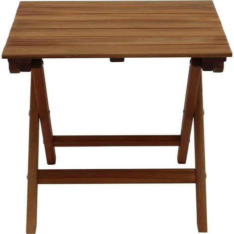 Tavolino da salotto da giardino pieghevole in legno massello L40 x P40 cm ITZA