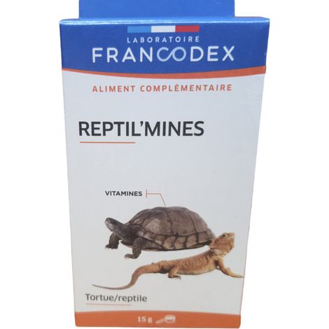 Reptil'mines 15 g vitamine pour reptile et tortue - Francodex (1/3)
