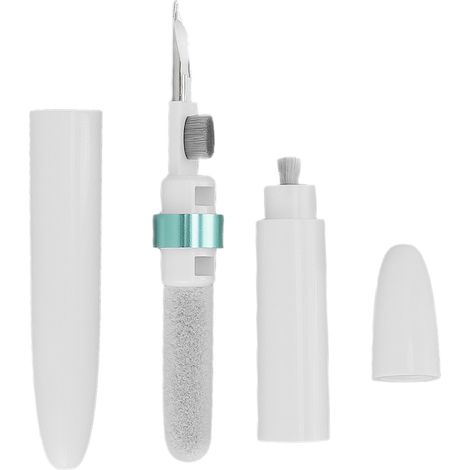 Stylo de nettoyage multifonction pour écouteurs Bluetooth avec brosse douce, compatible avec appareils photo et téléphones portables (vert). (1/5)