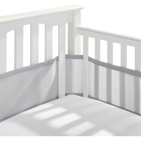 Tour de lit Bébé Cabane,Tours de Lit en Maille Respirant,Contour de Lit Bébé Respirant,avec Circulation de l'air Doublure en Maille,pour Enfant Garçon Fille (1/4)