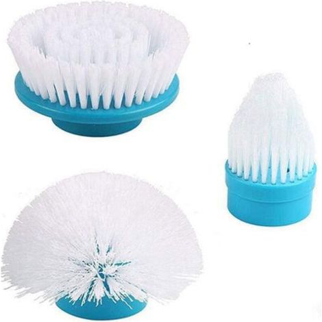 Têtes de brosse de rechange pour épurateur Hurricane Spin Scrubber avec ensemble multifonction de 3 (plat, dôme, coin) et adaptateur (1/4)