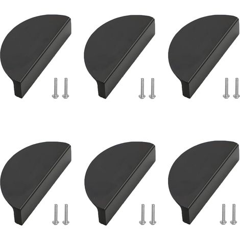 Lot de 6 poignées de porte d'armoire de cuisine, poignées de meubles de cuisine, poignées de meubles, poignées de placard, entraxe des trous 64 mm, y (1/5)