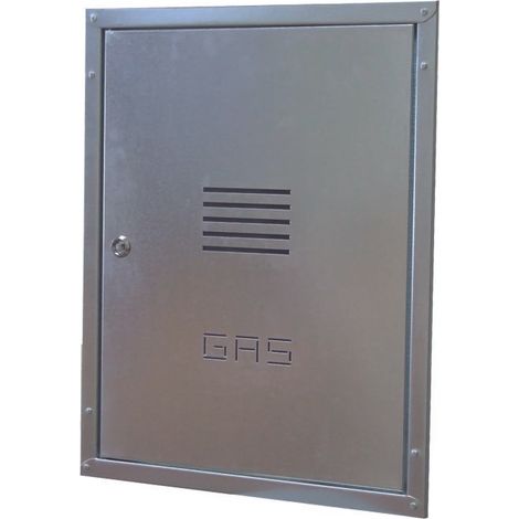 Puerta empotrada para contador de gas con marco galvanizado h70 l50