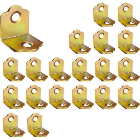 Equerres Metal Équerre de Fixation avec Vis Petite D'assemblage x 20 pièces 90 degrés 19mm 16mm (1/5)