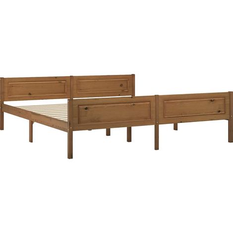 Maison Exclusive - Massivholzbett Kiefer Honigbraun 180x200 cm (1/5)