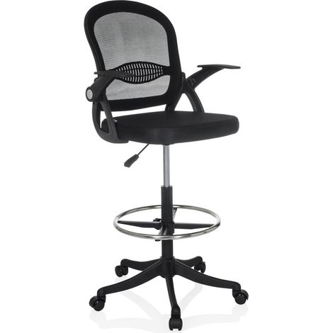 Arbeitsstuhl / Counterstuhl Naluro Work Sitz Stoff / Rücken Netz schwarz hjh OFFICE (1/5)