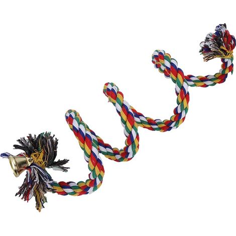 Harnais pour oiseau en corde de coton colorée à suspendre, jouet pour perroquet à mâcher et à grimper (1/5)