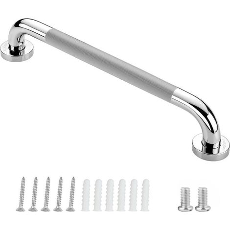 Barre d'appui antidérapante pour salle de bain, en acier inoxydable 304, pour intérieur/extérieur, , chambre à coucher, salle de bain, douche et escalier, 50 cm, 1 pièce (1/5)