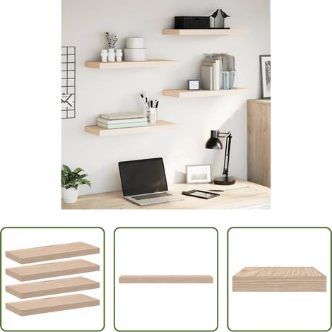 Schweberegale - Schweberegale 4 Stk. 60x23,5x4 cm Holzwerkstoff (1/5)