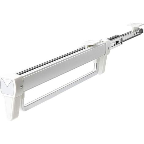 Tringle À Vêtements Extensible pour Placard, Barre Télescopique Réglable Porte Cintre Coulissant Garde-Robe, pour 360+mm les Armoires et les Zones de Rangement (355 mm) (1/5)