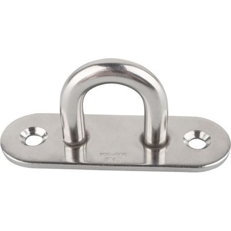 12 ganchos de acero inoxidable, ganchos metálicos en forma de U de acero inoxidable 304, placa de ojo de acero inoxidable, ganchos metálicos en forma de U con 2 orificios que soportan hasta 150-200 kg (1/3)
