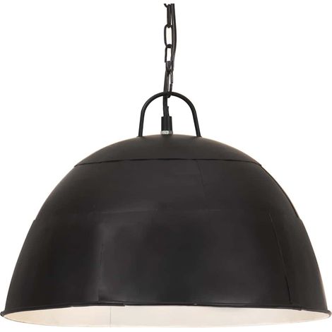 vidaXL Lámpara colgante vintage redonda 25 W negra 41 cm E27 (1/5)