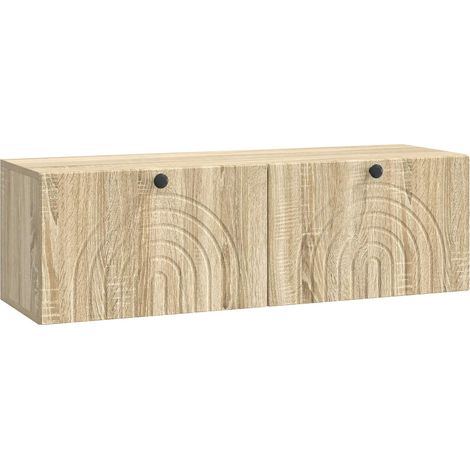 Maison Exclusive - Wandmontierter TV-Schrank Sonoma-Eiche 98 x 31 (1/5)