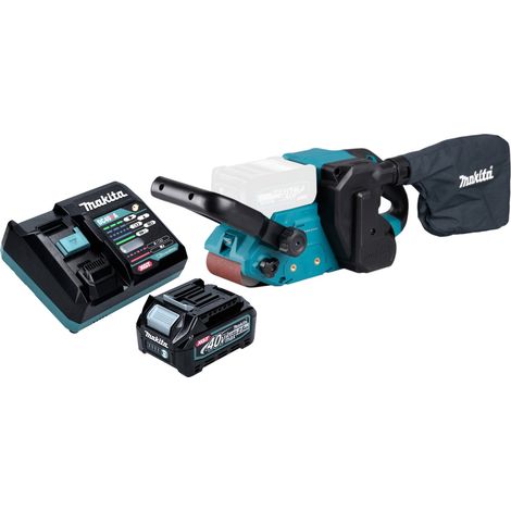 Makita BS 001 GD101 Levigatrice a nastro a batteria 40 V max. 76 x 533 mm brushless + 1x batteria ricaricabile 2,5 Ah + caricabatterie