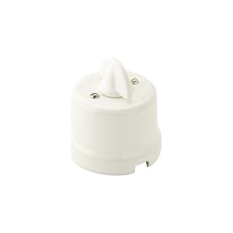 Interruttore porcellana rotativo bianco FAI 9007/IR/BI