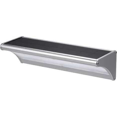 Lampe solaire murale avec détecteur de mouvement radar, étanche, boîtier en alliage d'aluminium (noir) (1/5)