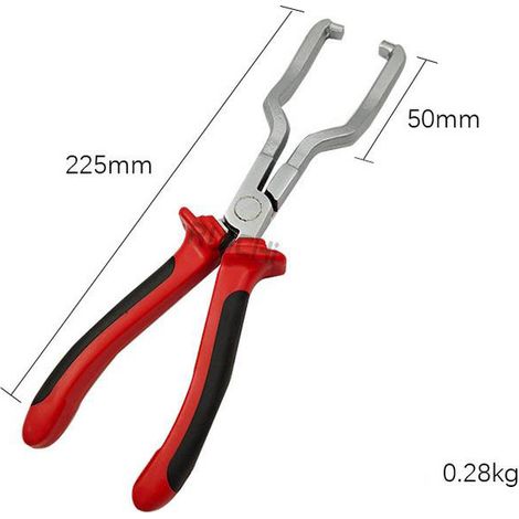 Pince pour retirer les raccords rapides de tuyaux d'essence Pince à clipser les tuyaux d'essence - rouge, 225mm, 1pc (1/3)