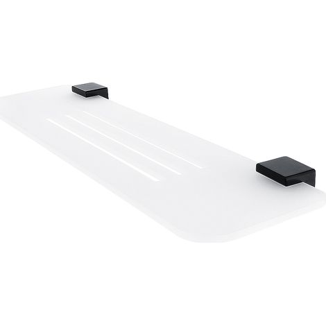 Nimco Kibo Noir étagère de salle de bain plexiglas blanc mat 50 cm Ki-X350-90 (1/3)