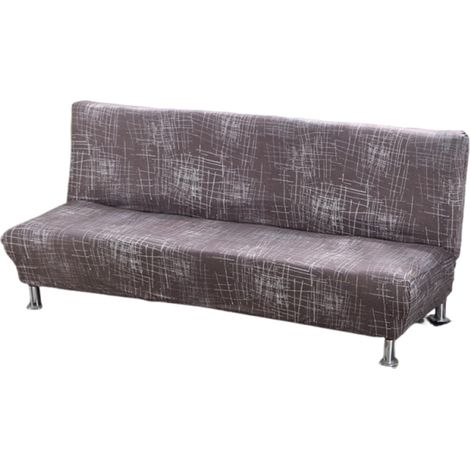 Einfacher Klappsofa-Schlafbezug ohne Armlehnen, aus Stretch-Polyester, vollständiger Bezug (1/5)