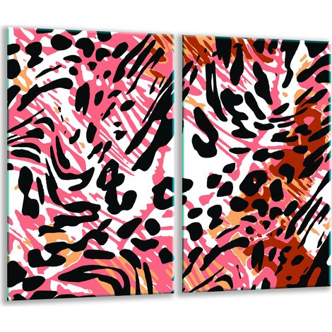 Tagliere in vetro 2 pezzi 30x52 cm con motivo (1/5)