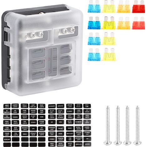 6-fach Sicherungskasten mit LED-Anzeige für Auto, Boot und Schiff (1/5)