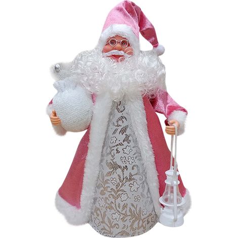 Étoile De Sommet D'Arbre De Noël - En Tissu - Pour Décoration Intérieure - Rose - 1 Pièce (1/5)