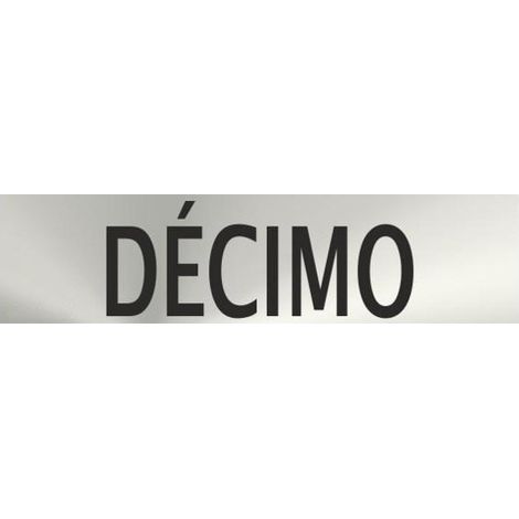 Señal informativa de acero inoxidable Décimo (números ordinales) de 0'8mm 50 x 200 mm SEKURECO (1/2)