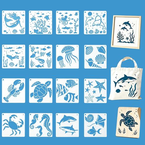 Pochoir Peinture 16 Marins 15.2 cm, Stencil & Chablon DIY (1/5)