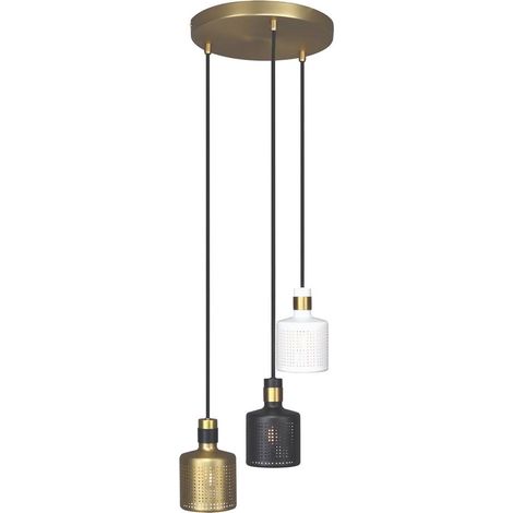 Lampada a sospensione Alberta Gold Black E27 3X Max 9W L: 150 cm dimmerabile (1/3)