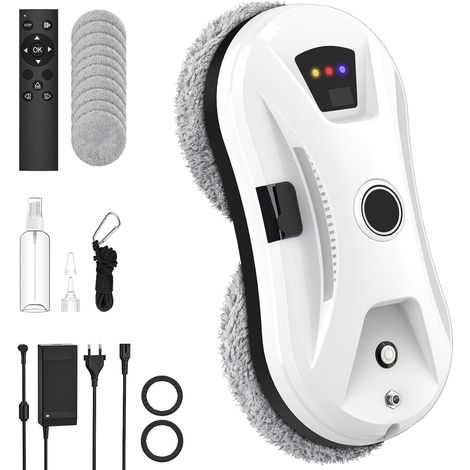 Robot Laveur de Vitre, Lave Vitre Automatique, 5600 Pa, Nettoyage Intelligent des Chemins, Robot Nettoyeur de Vitres pour Fenêtres Intérieures et Extérieures (1/5)